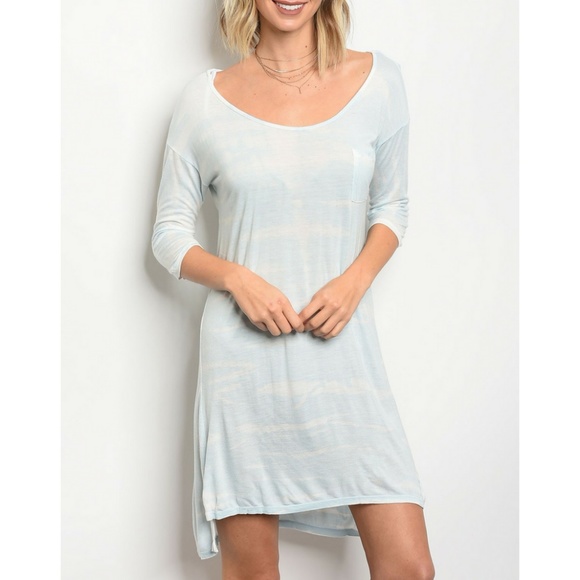 Sky Blue Tie Dye Dress {Lani California} - Picture 2 of 3